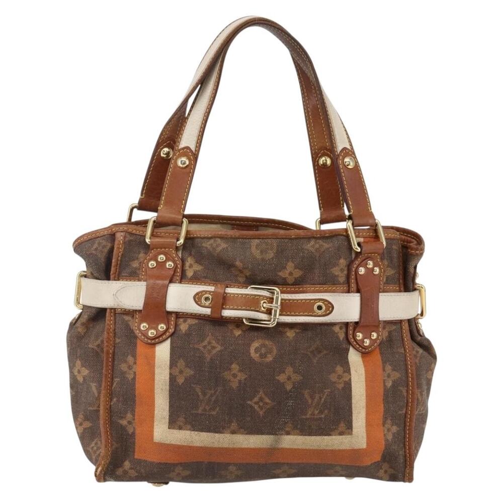 Louis Vuitton Monogram Tise Sac Rayure PM Handbag Brown